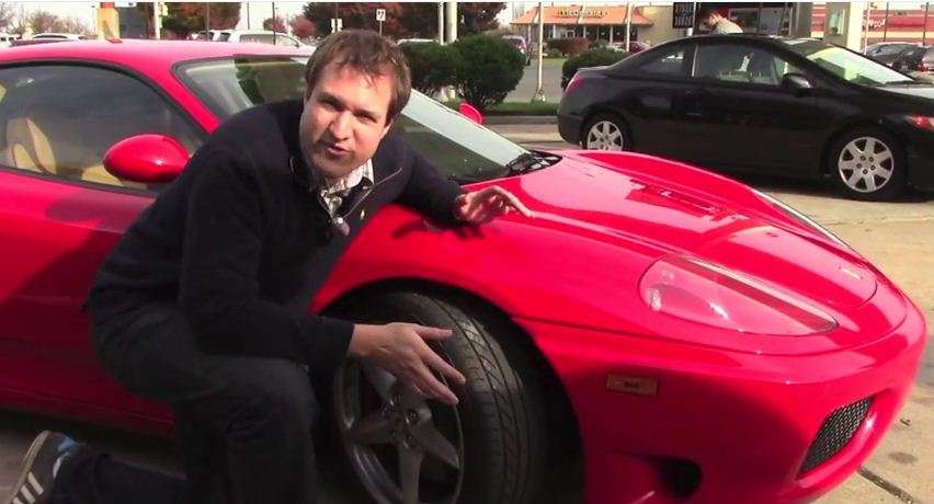 Doug deMuro with his Ferrari 360
