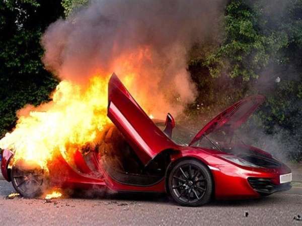 Supercars on Fire prank