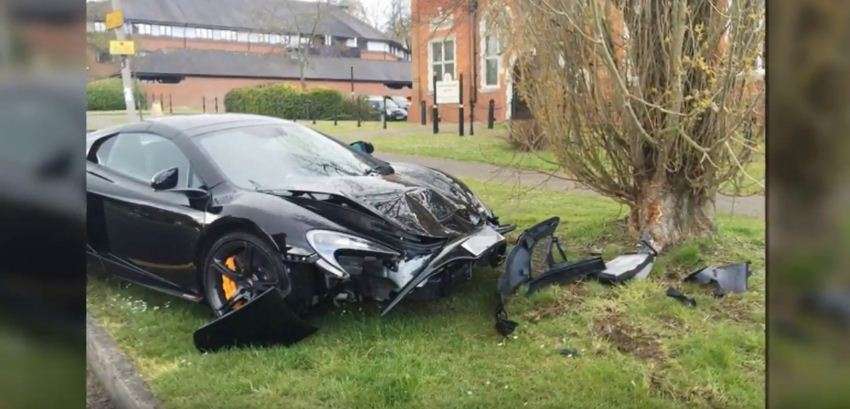 McLaren 650S crashed in the UK