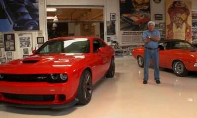 Jay Leno with a Dodge Challenger SRT Hellcat