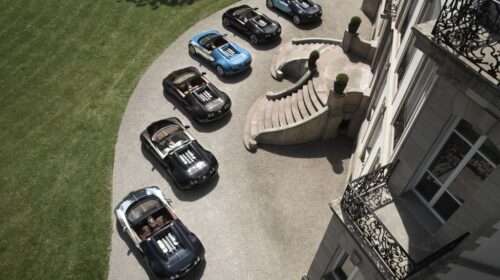 All six Bugatti Veyron Legends at Monterey