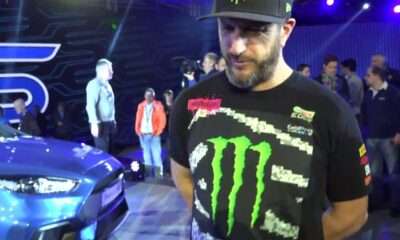 Ken Block at Ford Focus RS launch