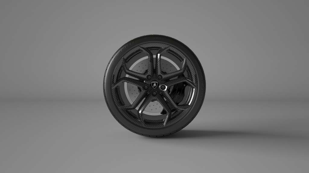 Lamborghini Aventador One-piece carbon fiber wheel