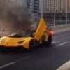 Lamborghini Aventador SV catches fire in Dubai