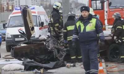 Lamborghini Murcielago crashed in Moscow
