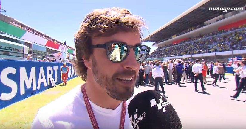 Fernando Alonso at MotoGP Italian GP at Mugello