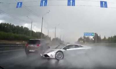 Lamborghini Murcielago crash- Russian dashcam