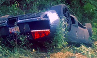 Lamborghini Murcielago crashed with kids on board-1