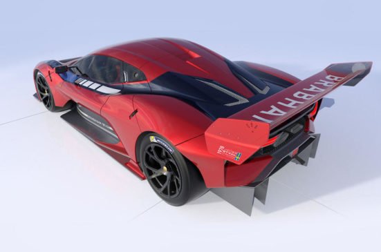 Brabham BT62 Rear Quarter View Red