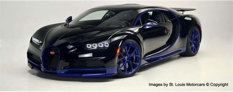 Bugatti Chiron Black and Blue