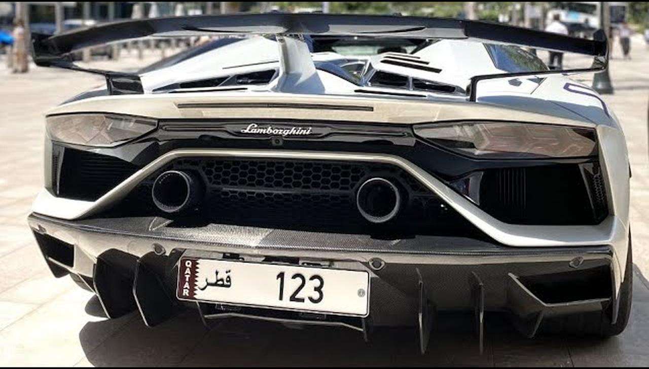 10 million euro Qatar license plate-Lamborghini Aventador SVJ Roadster