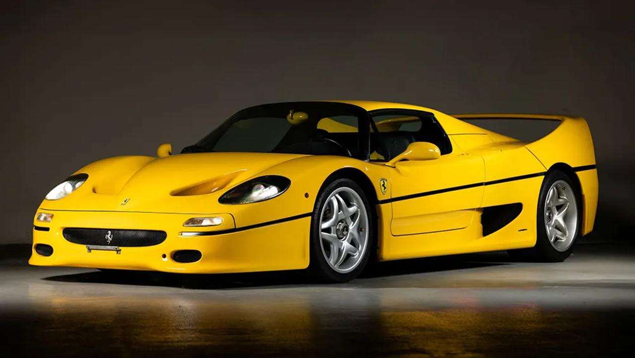 Yellow Ferrari F50-auction-1