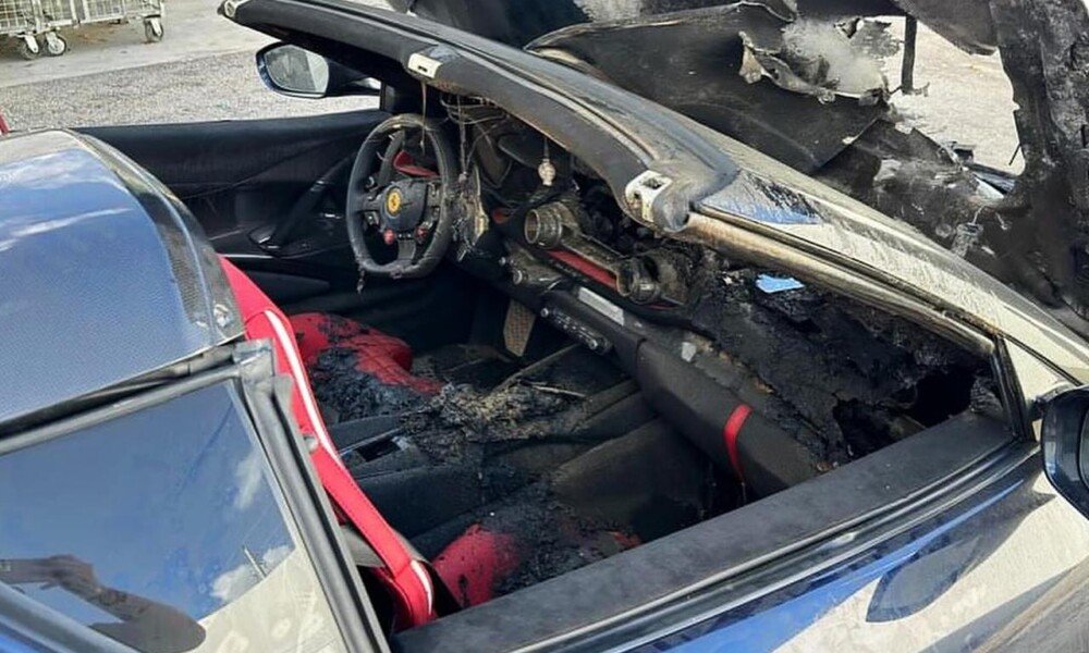 Rare Ferrari 812 Competizione Aperta burns to a crisp in USA