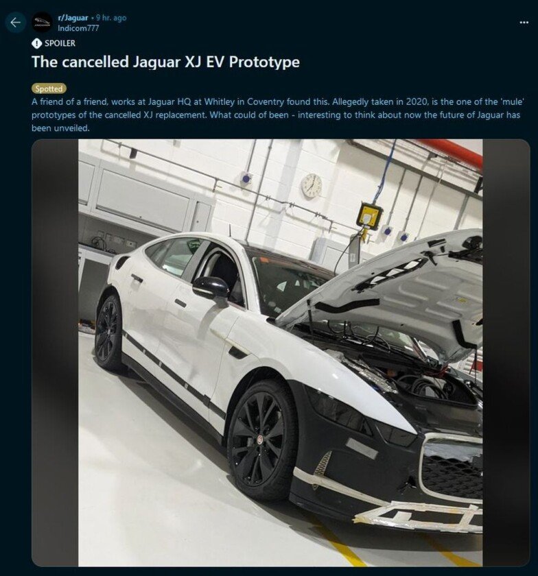 The secret Jaguar XJ EV prototype leaked for the first time! - The