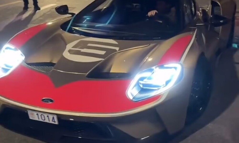 Fernando Alonso spotted in his Ford GT Heritage Edition in Monaco