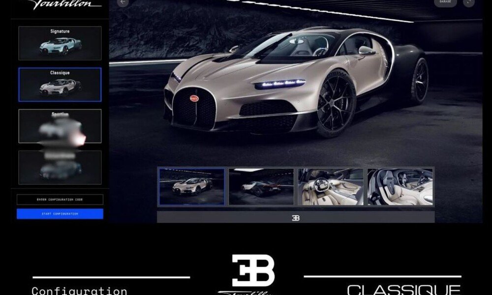 Bugatti Tourbillon ‘Classique’ spec revealed via leaked configurator