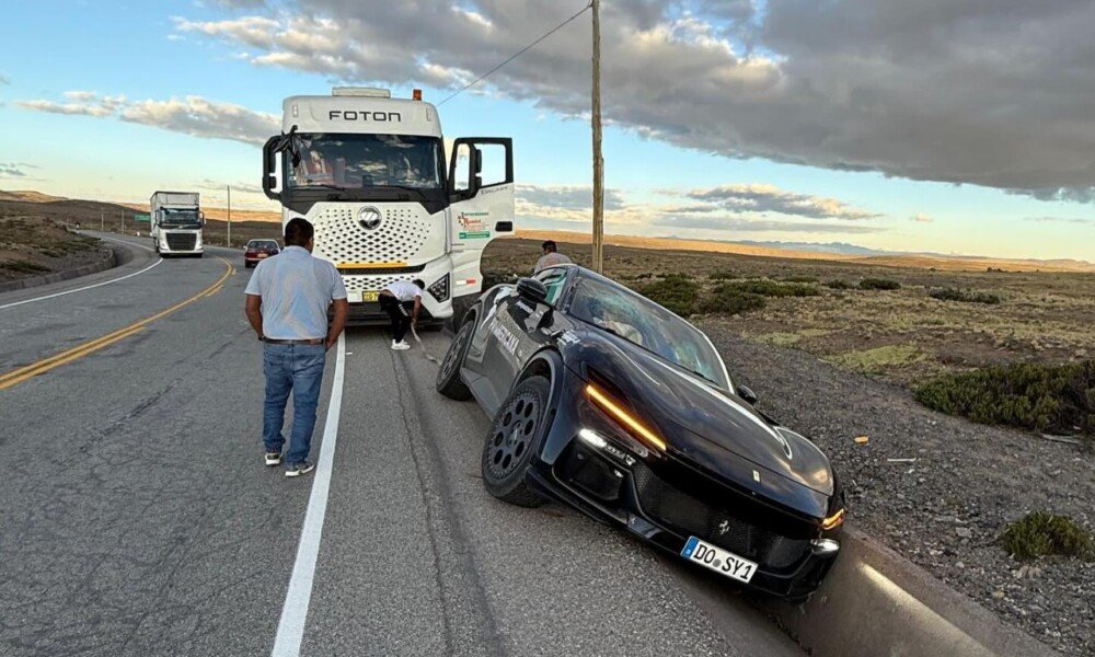 Ferrari Purosangue crashes during Pan-American Highway expedition