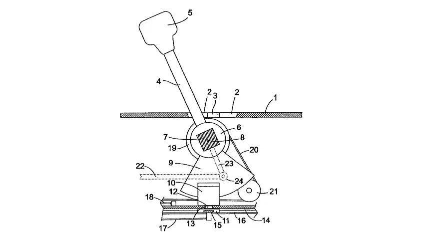 Porsche auto-manual gearbox shifter patent