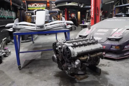 V12 Mercedes M120 engine into a 3D-printed F1 car