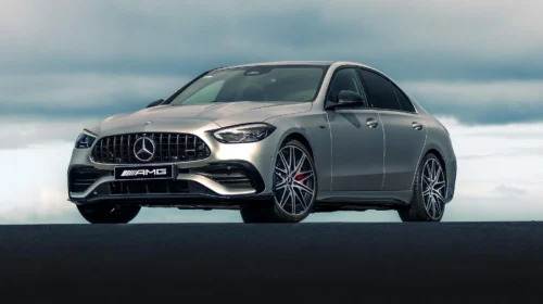 2026 Mercedes-AMG C43 Edition R+ front quarter