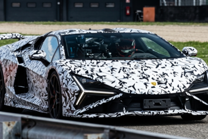 2027 Lamborghini Revuelto SV prototype's high-speed fly-by