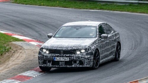 2027 bmw m5 facelift spy shot at nurburgring