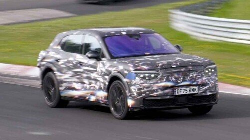 Electric Bentley SUV spied