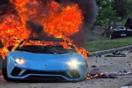 Lamborghini Aventador S crash in texas