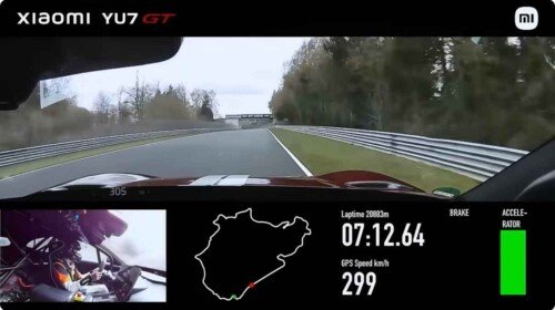 Xiaomi YU7 GT Nurburgring lap record top speed