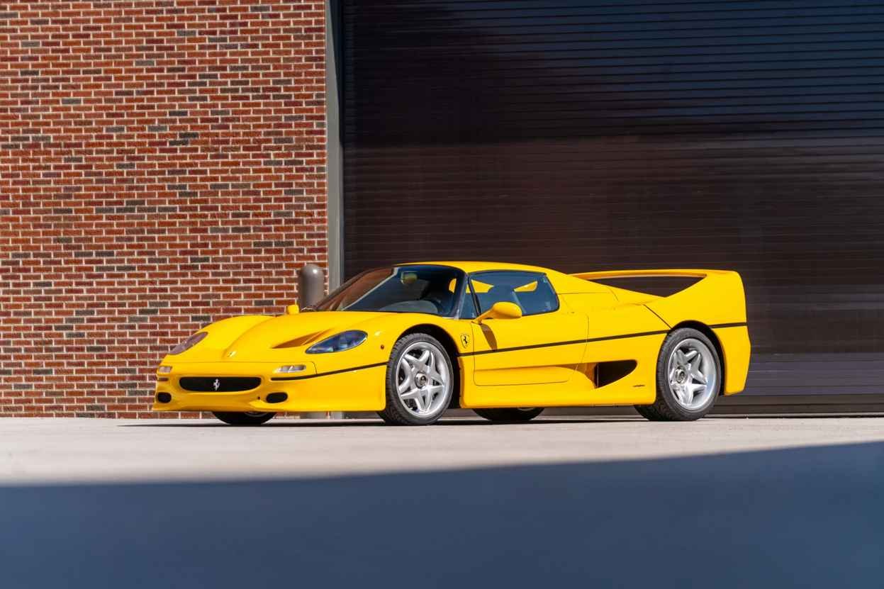 Stunning Ferrari F50 in rare Giallo Modena colour heads for