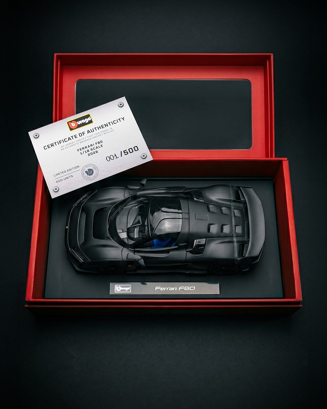 Ferrari F80 Matte Black scale model (3)