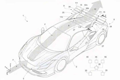 Ferrari new rear wing patent