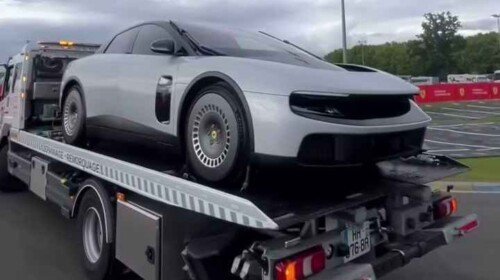 ferrari luce on flatbed at le mans