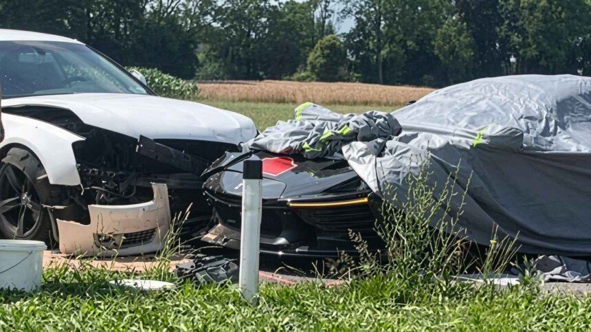 Ferrari Daytona SP3 crashed during Ferrari Cavalcade 2026