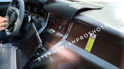 electric bentley suv interior spied