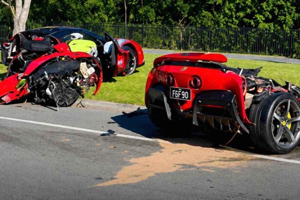 ferrari sf90 spider crash in australia (4)