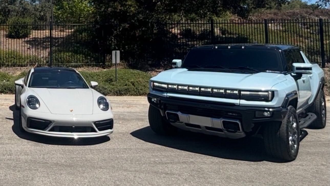 stolen porsche and hummer ev