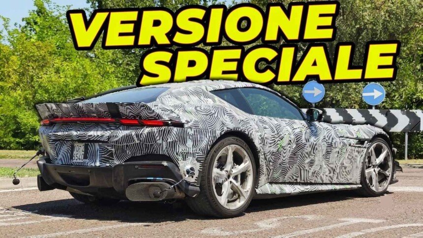 Ferrari 12Cilindri VS spy shot with microphones