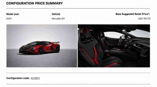 Lamborghini Revuelto SV price in America-order sheet (2)