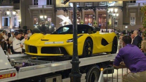 ferrari laferrari breaksdown in monaco