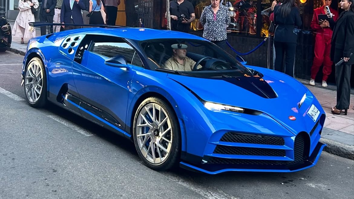 1800 hp Bugatti Centodieci in a stunning shade of blue spotted in Spain