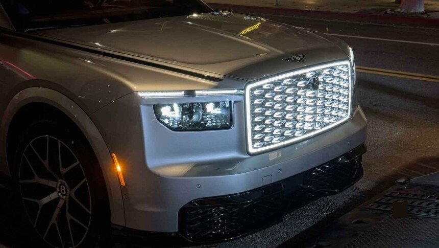 bentley torcal illuminated front grille