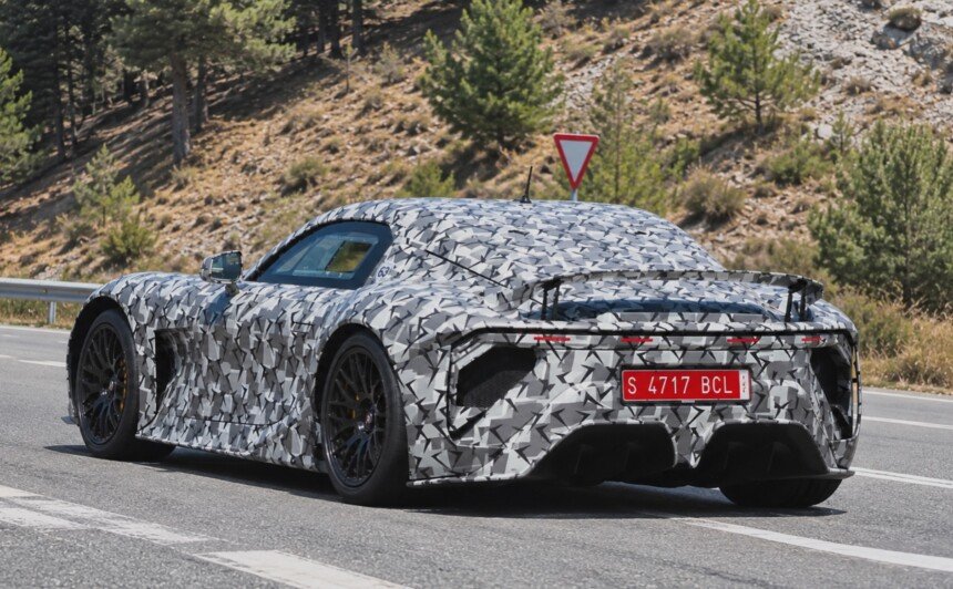 Lexus LFA EV prototype spy shot