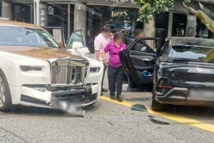 Rolls-Royce Phantom & BYD Sealion-Singapore crash (2)